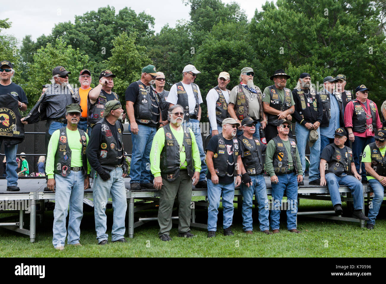 Les membres de l'Association des anciens combattants de Combat à moto Vietnam War Memorial pendant le week-end du Memorial Day - Washington, DC USA Banque D'Images