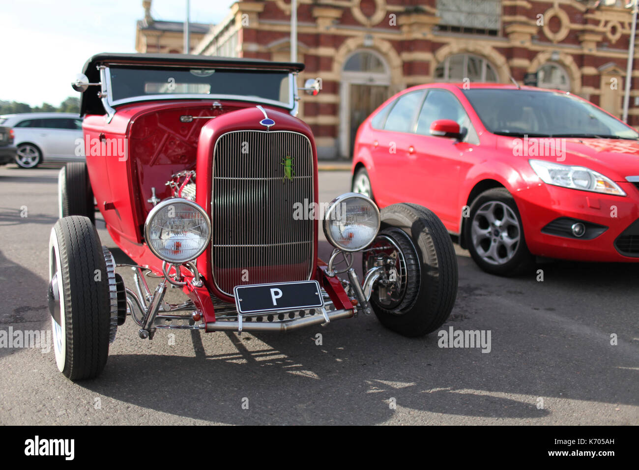 Classic 1932 hot rod ford roadster hier et d'aujourd'hui. Banque D'Images