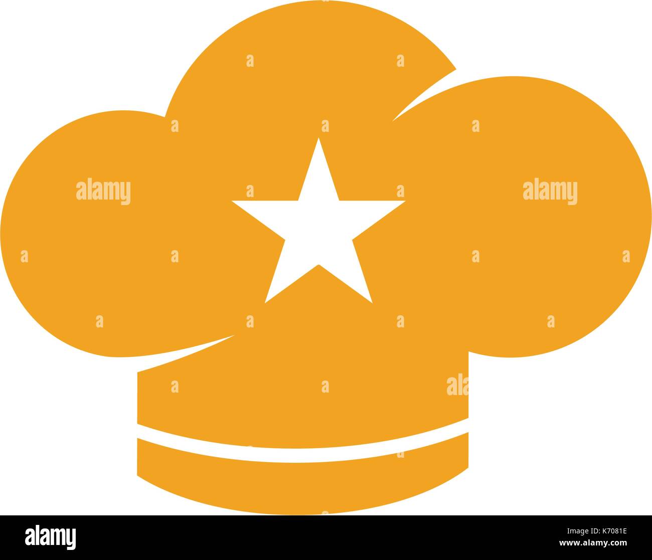 Hat chef avec star modèle logo vector illustration Illustration de Vecteur