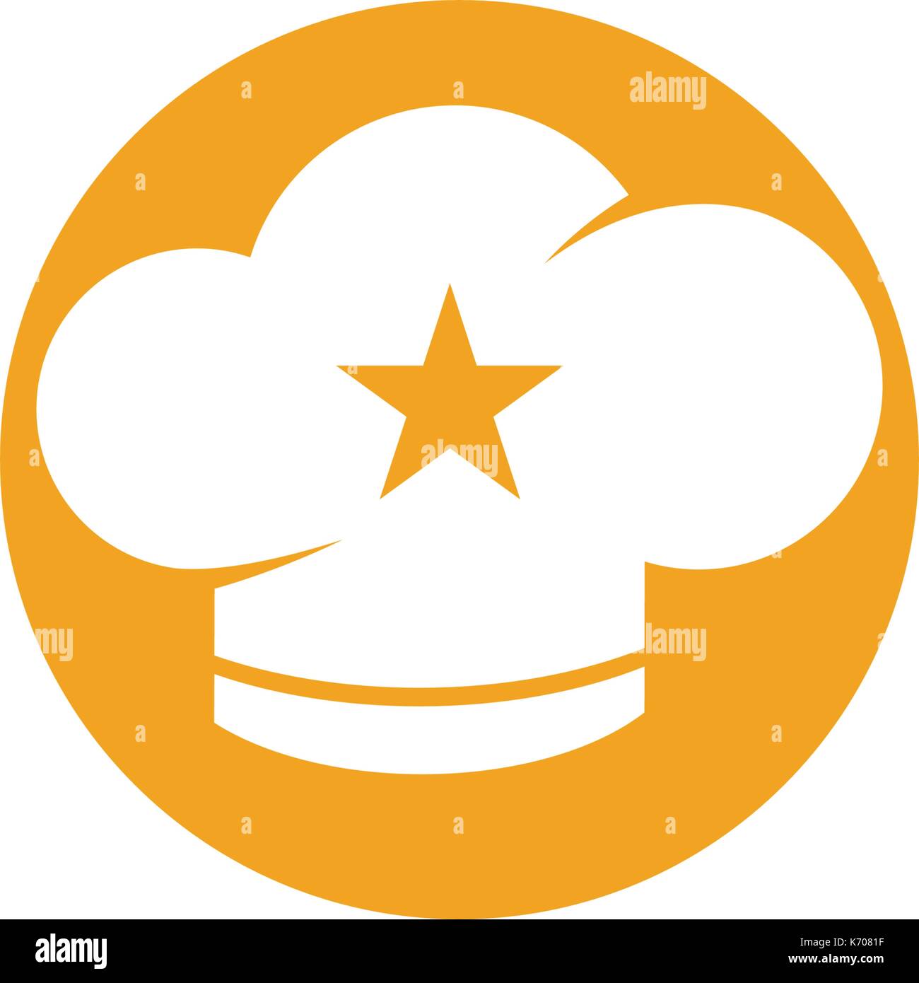 Hat chef avec star modèle logo vector illustration Illustration de Vecteur