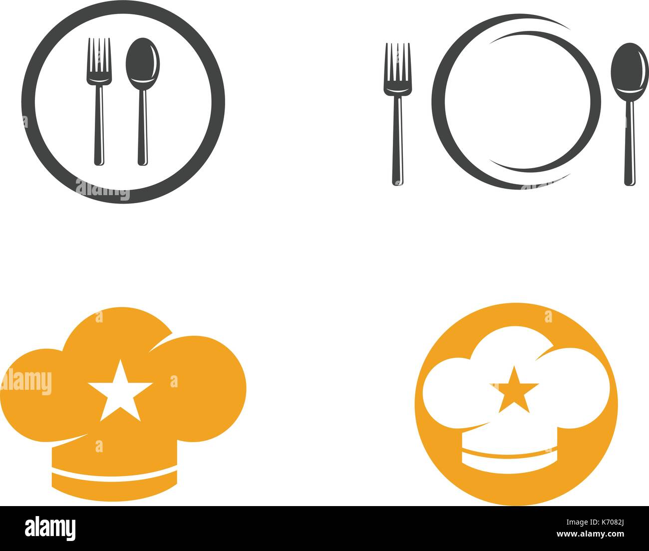 Hat chef avec star modèle logo vector illustration Illustration de Vecteur