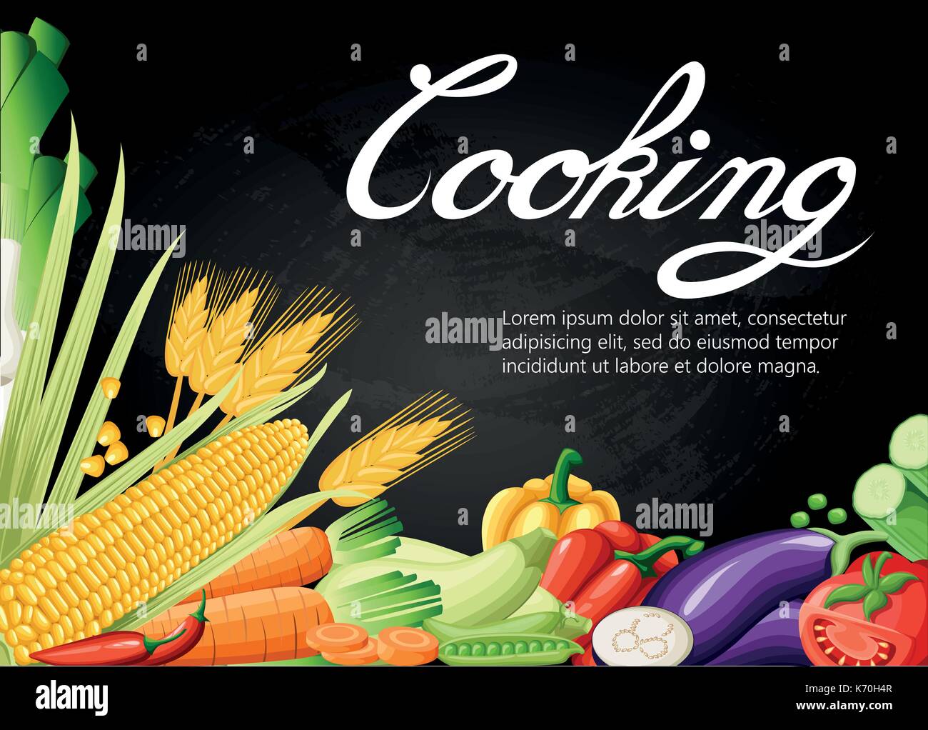 Arrière-plan de collecte de cuisson sel poivre épices légumes différents cartoon frais isolé sur fond blanc utilisé pour les hommes carte affiche livre magazine Illustration de Vecteur