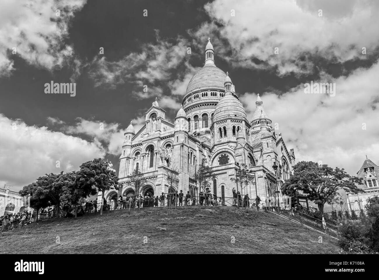 Sacré coeur sur la colline de Montmartre Banque D'Images