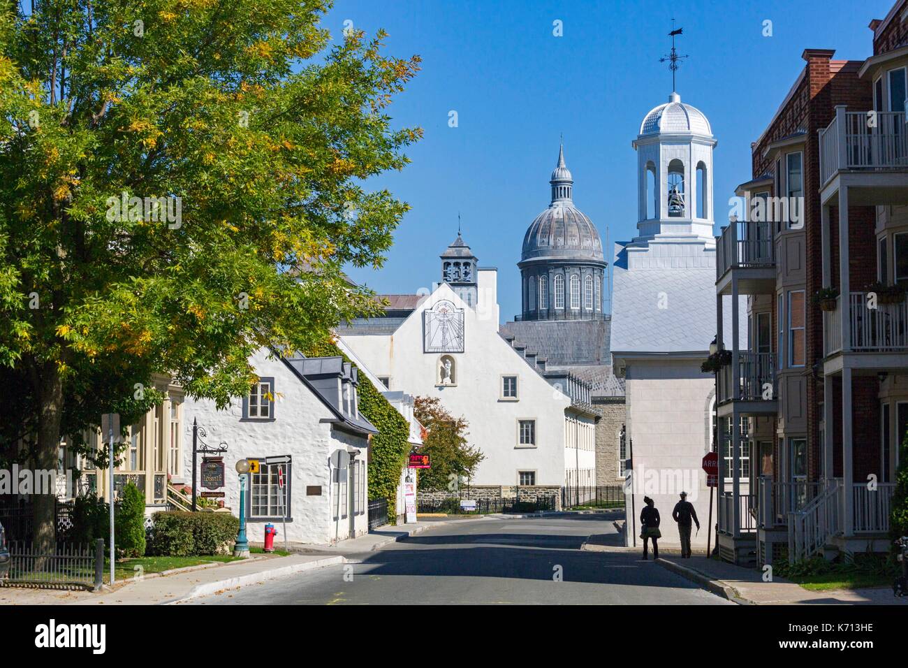 Canada, Québec, le pittoresque chemin du Roy, la région de la Mauricie, la Ville de Trois-Rivières, Trois-Rivières, l'ancienne rue des Ursulines au coeur du quartier historique avec ses clochers Banque D'Images