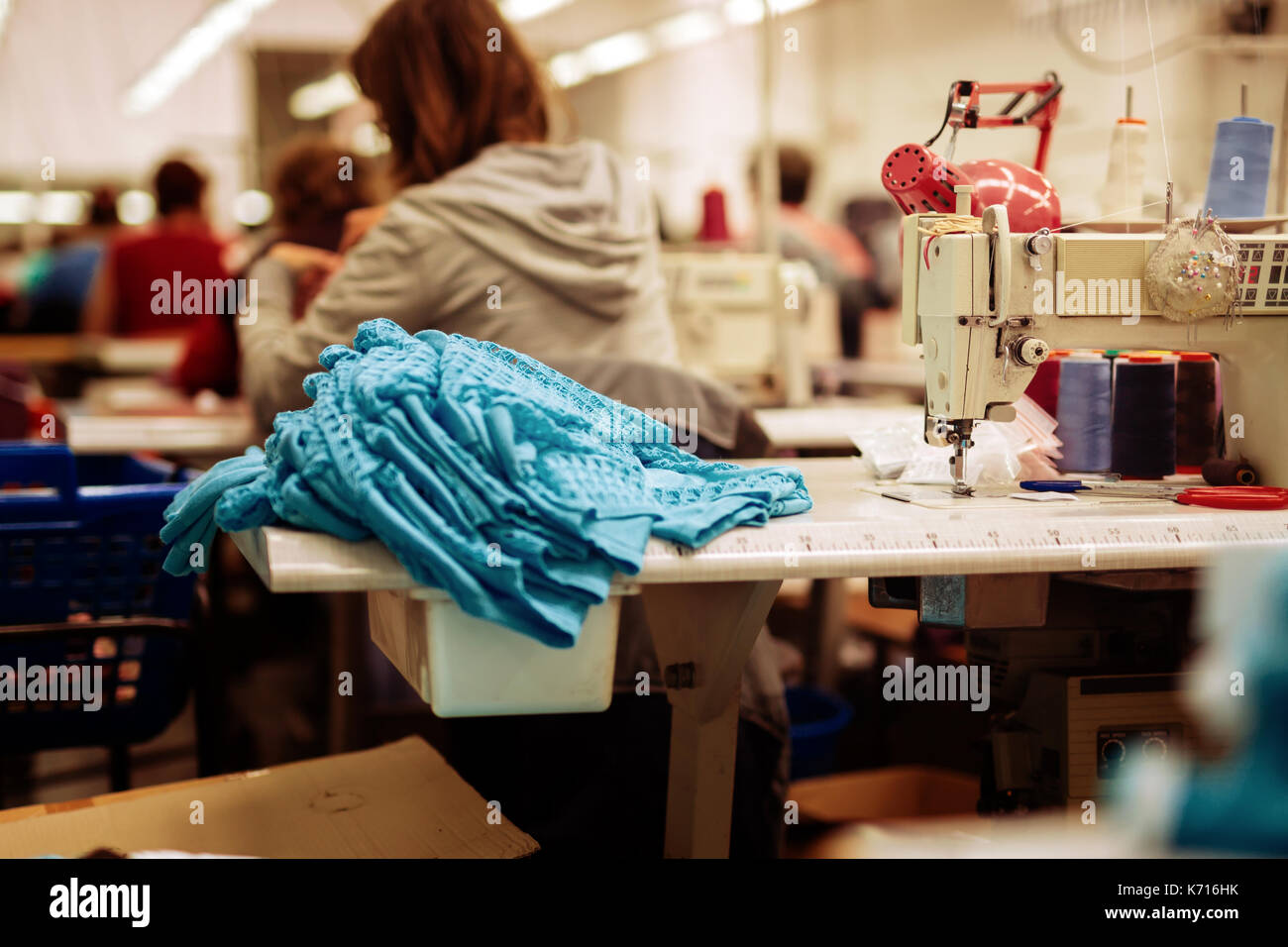 L'industrie textile et du tissu Banque D'Images