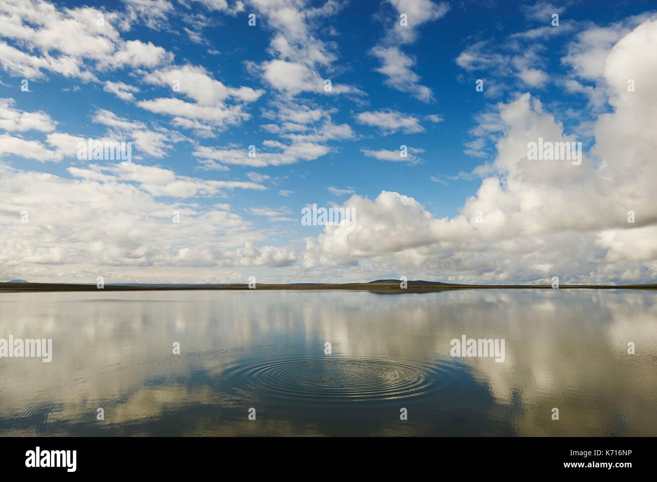 L'Islande, les terres, le lac Blondulon hight Banque D'Images