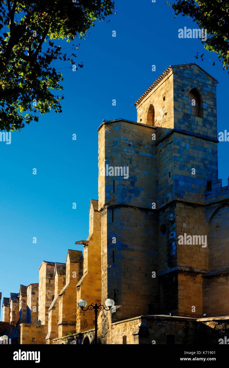 France, Aude, Narbonne, église Lamourguier, vue générale de l'église Banque D'Images