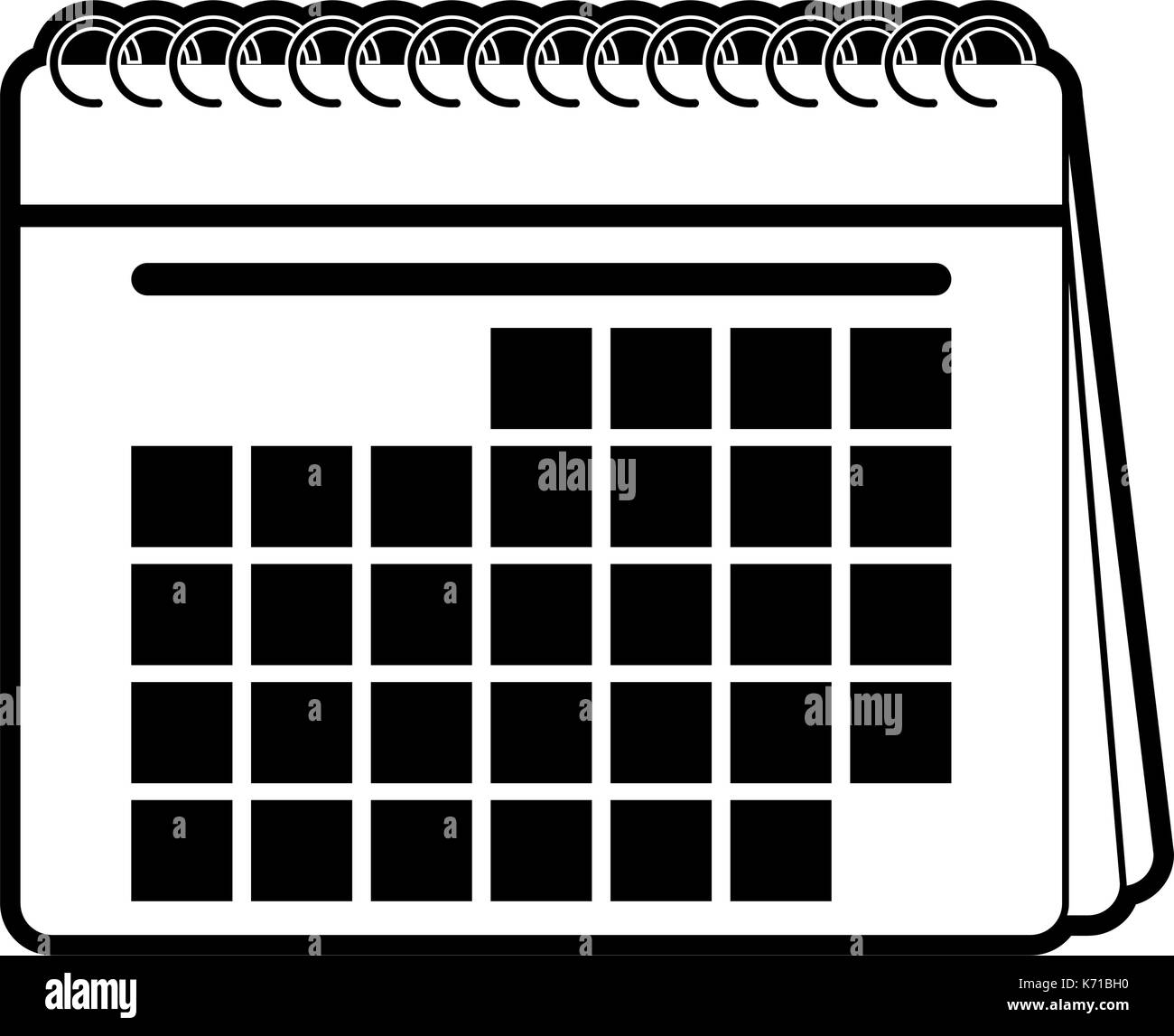 Calendrier vide de droit Illustration de Vecteur