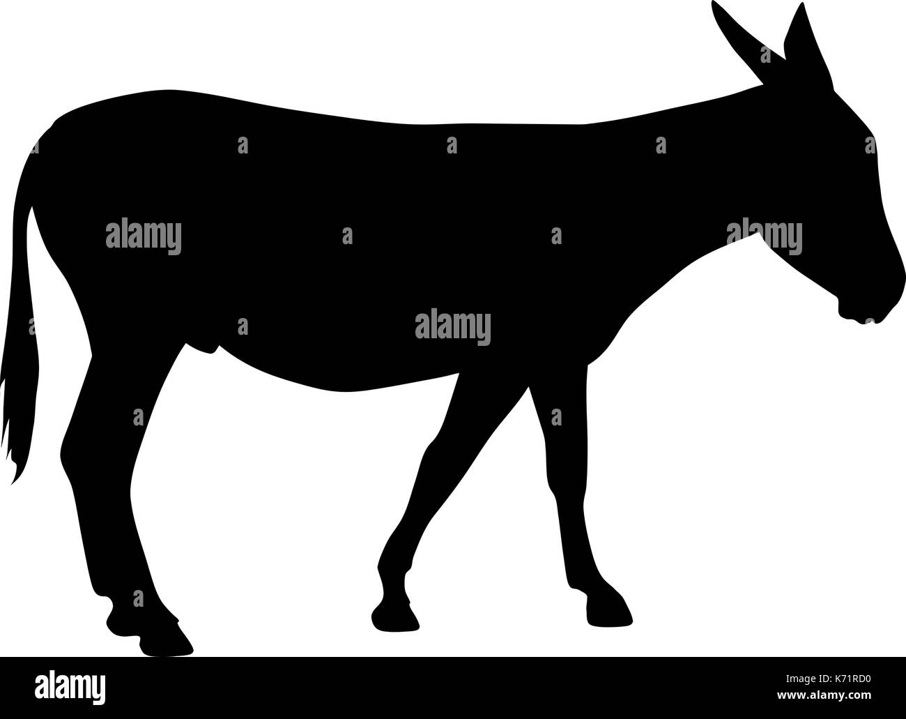 Silhouette vecteur de Donkey Illustration de Vecteur