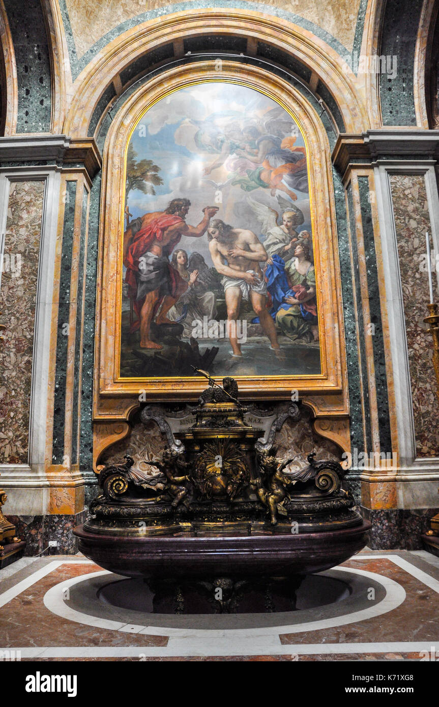 Vatican - 16 mars 2016 : les peintures de la basilique Saint Pierre au Vatican ont été peints dans la période baroque et de la renaissance par la plus grande arti Banque D'Images