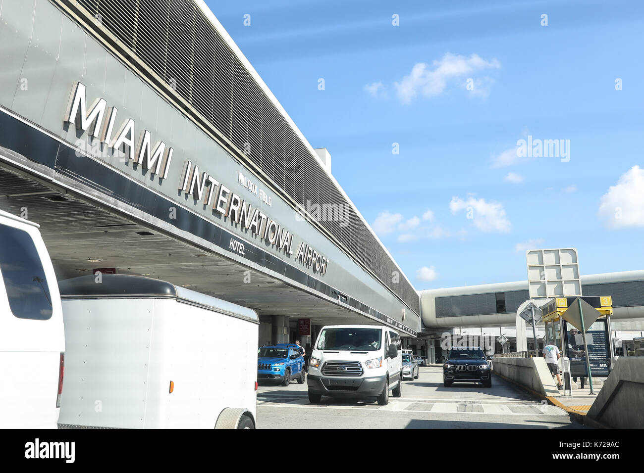 Façade de l'aéroport international de Miami en Floride ce jeudi 14. (PHOTO: WILLIAM VOLCOV/BRÉSIL PHOTO PRESSE) Banque D'Images