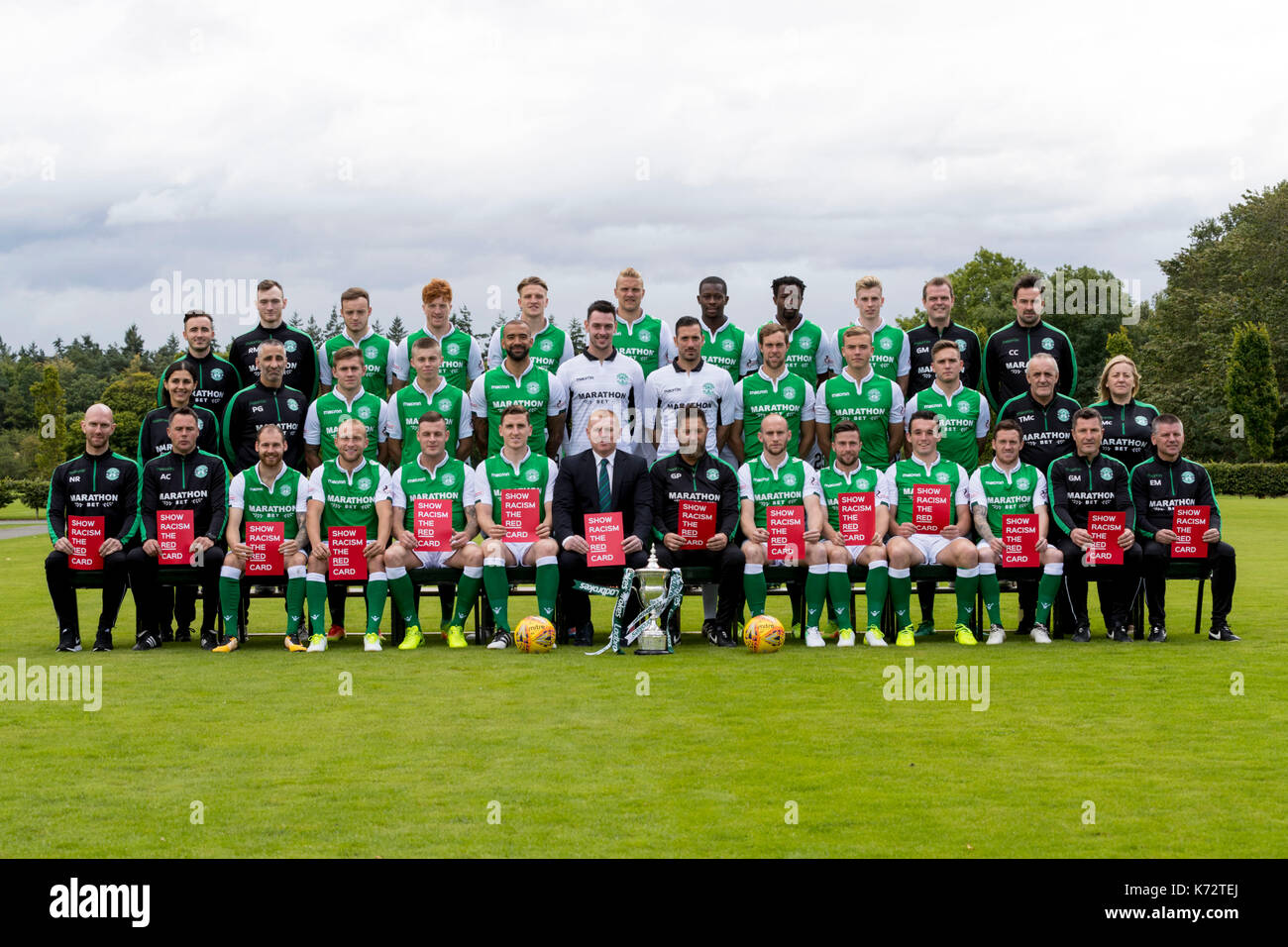 L'équipe de hibernian groupp Banque D'Images