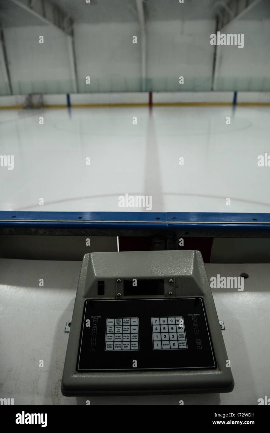 À l'équipement de hockey sur glace vide Banque D'Images