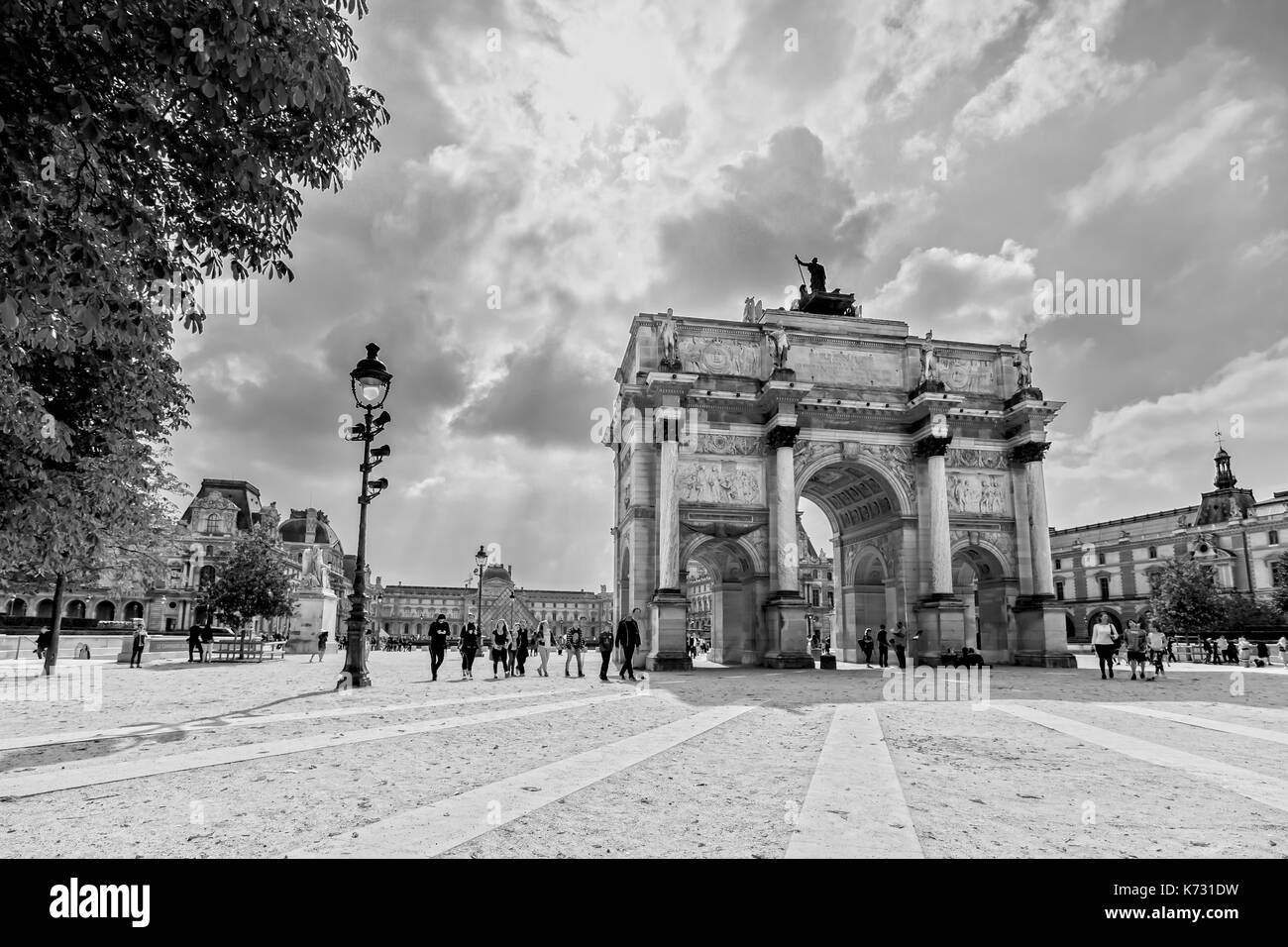Arc de triomphe du Carrousel à Paris, France Banque D'Images