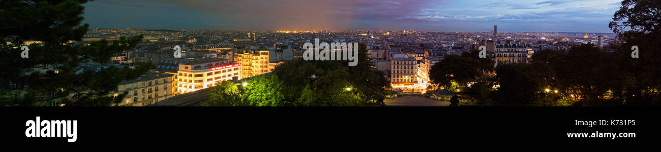 Panorama de la ville de paris de montmartre Banque D'Images