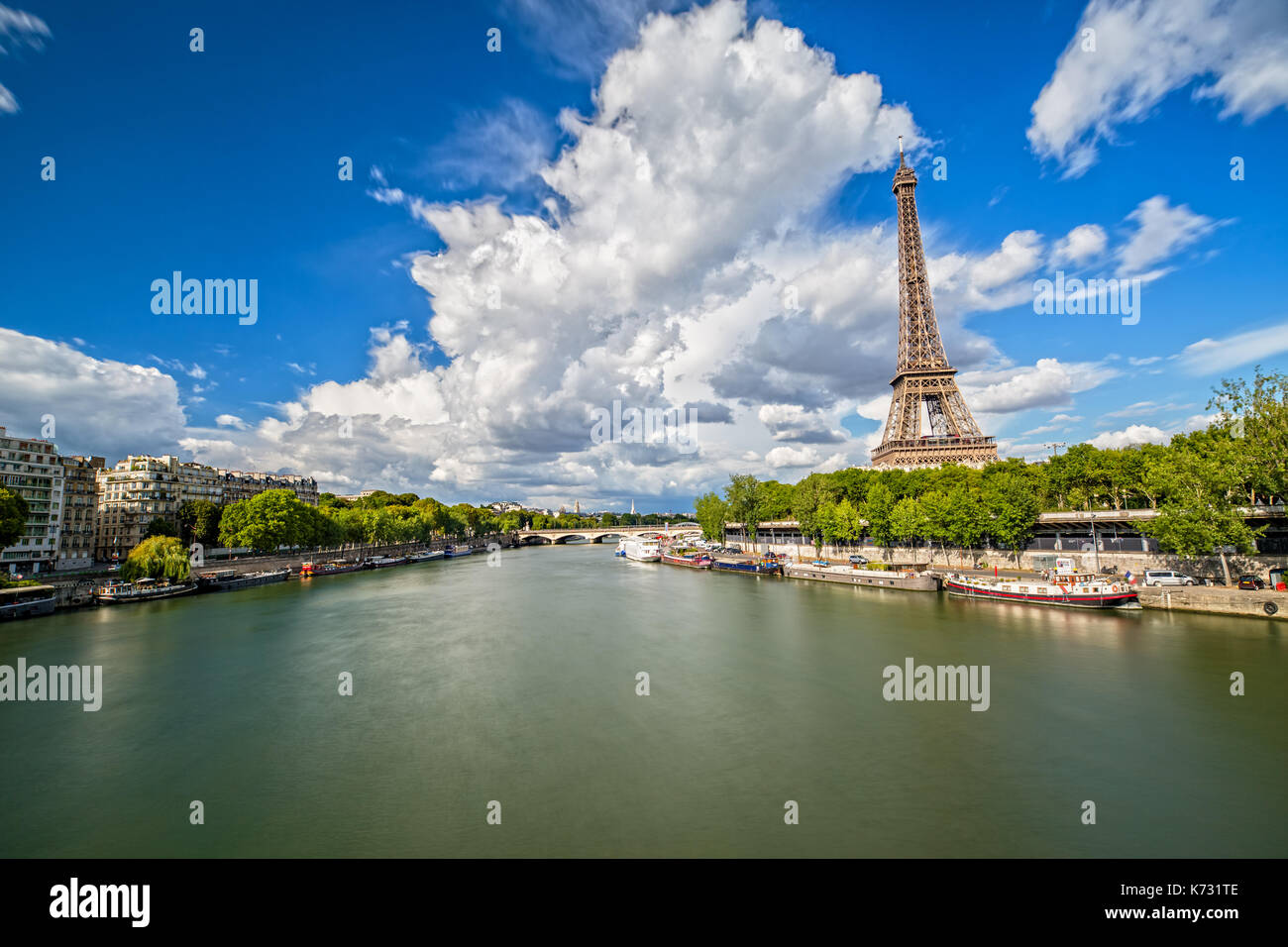 La Tour Eiffel et de la Seine Banque D'Images