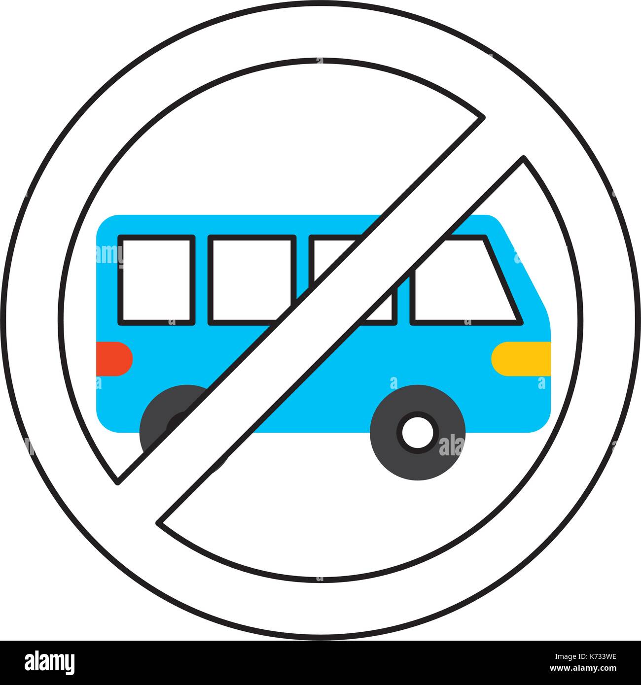 Pas de voiture ou pas de signe d'interdire le transport de trafic gratuit Illustration de Vecteur