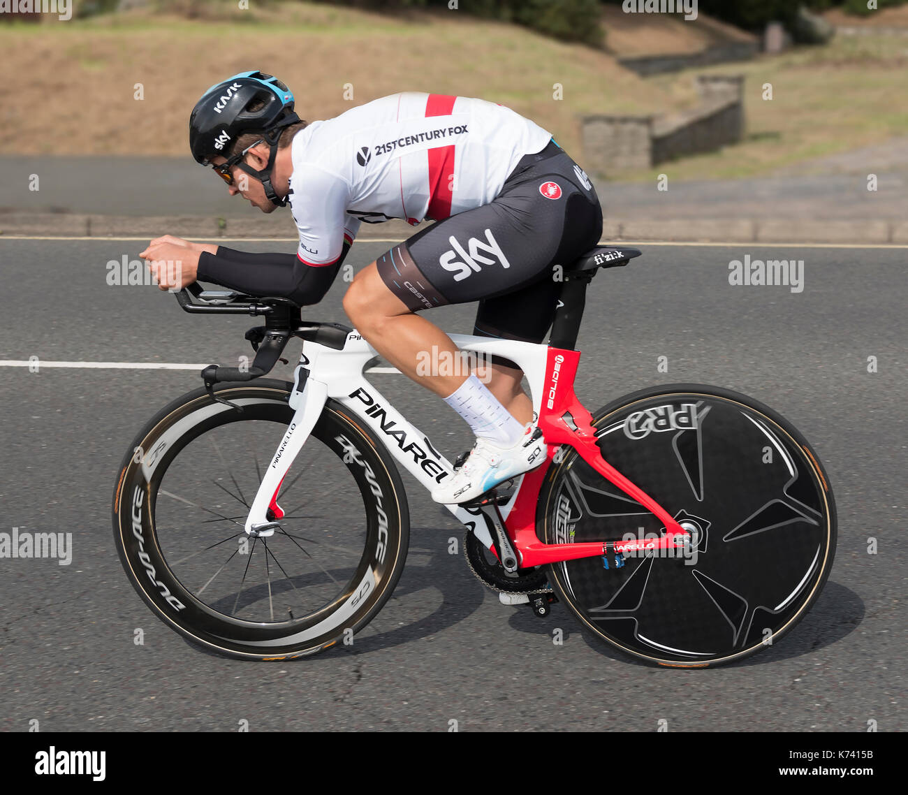 Michal Kwiatkowski, l'équipe Sky, Tour de Bretagne cycliste 2017 Phase 5,  Contre-la-montre individuel, Clacton On Sea Photo Stock - Alamy