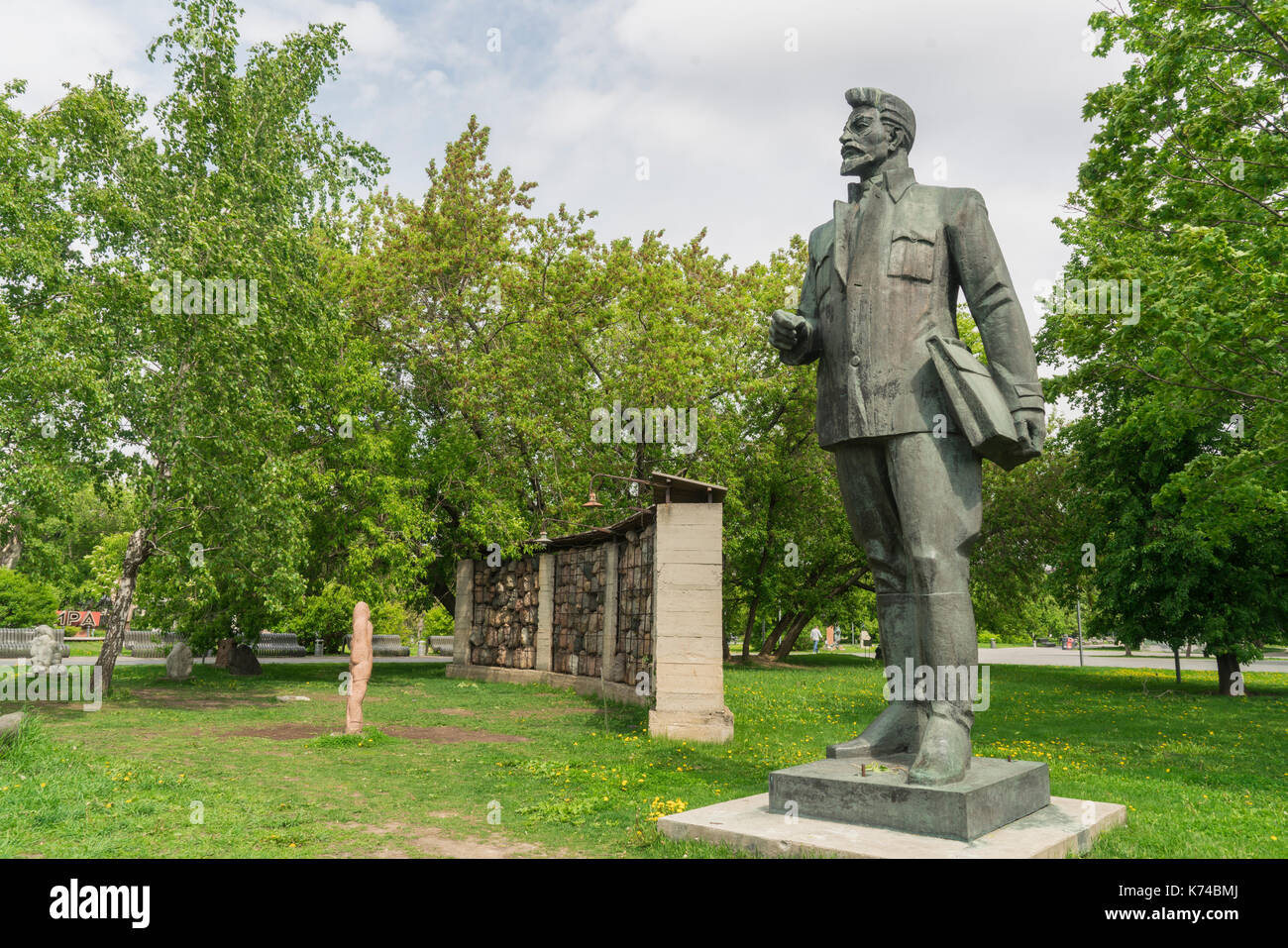 Des statues de chefs soviétiques dans Parc Muzeon des Arts, qui s'appelait autrefois le Parc du héros morts tombés ou Monument Park à Moscou Banque D'Images