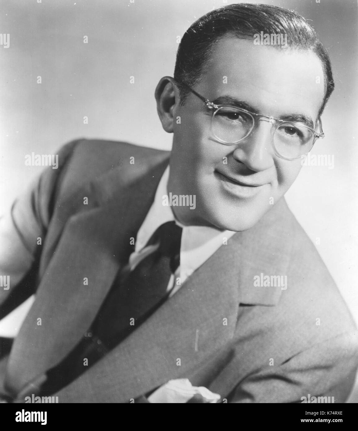 Benny Goodman (1909-1986), clarinettiste, chef d'orchestre et musicien de jazz américain, New York, NY, 1956. Banque D'Images