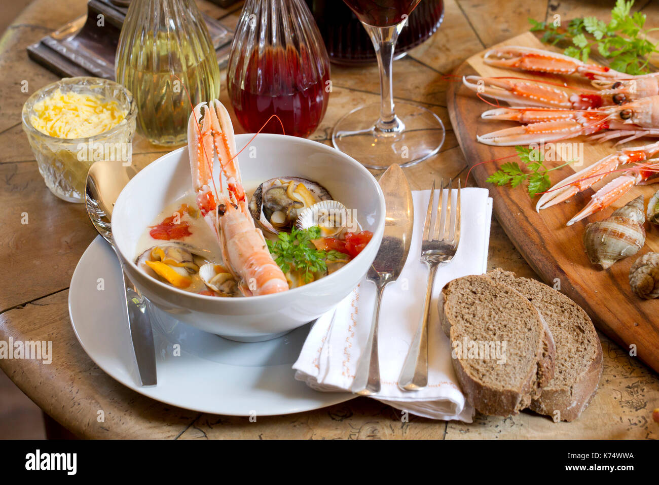 Plateau de fruits de mer Banque D'Images