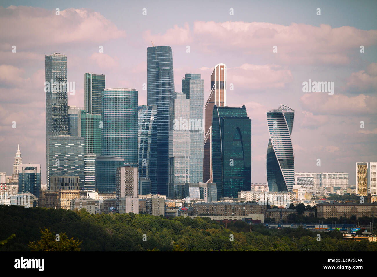 Moscow City skyline, Moscou, Russie Banque D'Images