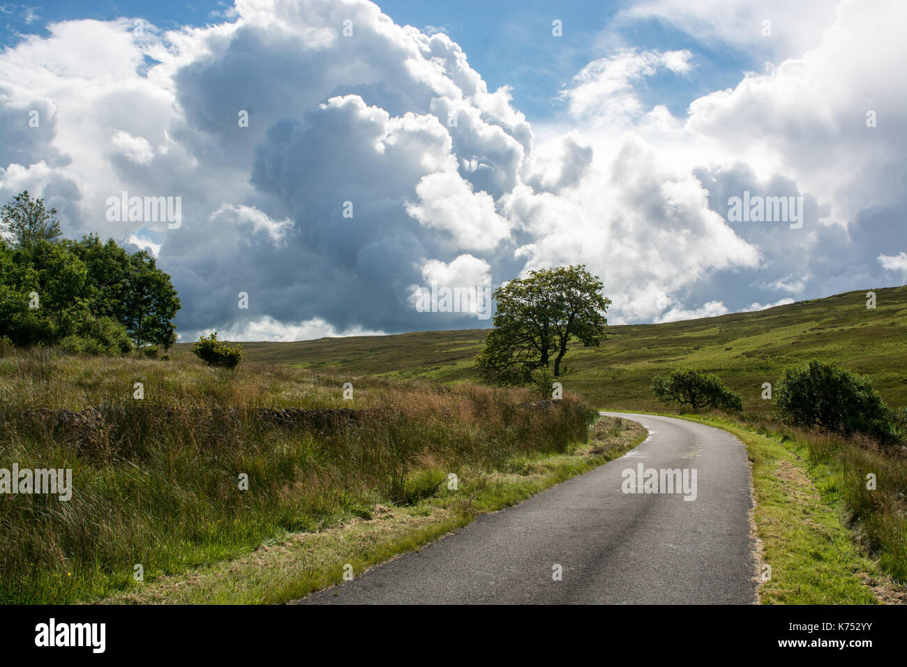 Galloway Forest Park avec un ciel dramatique Banque D'Images