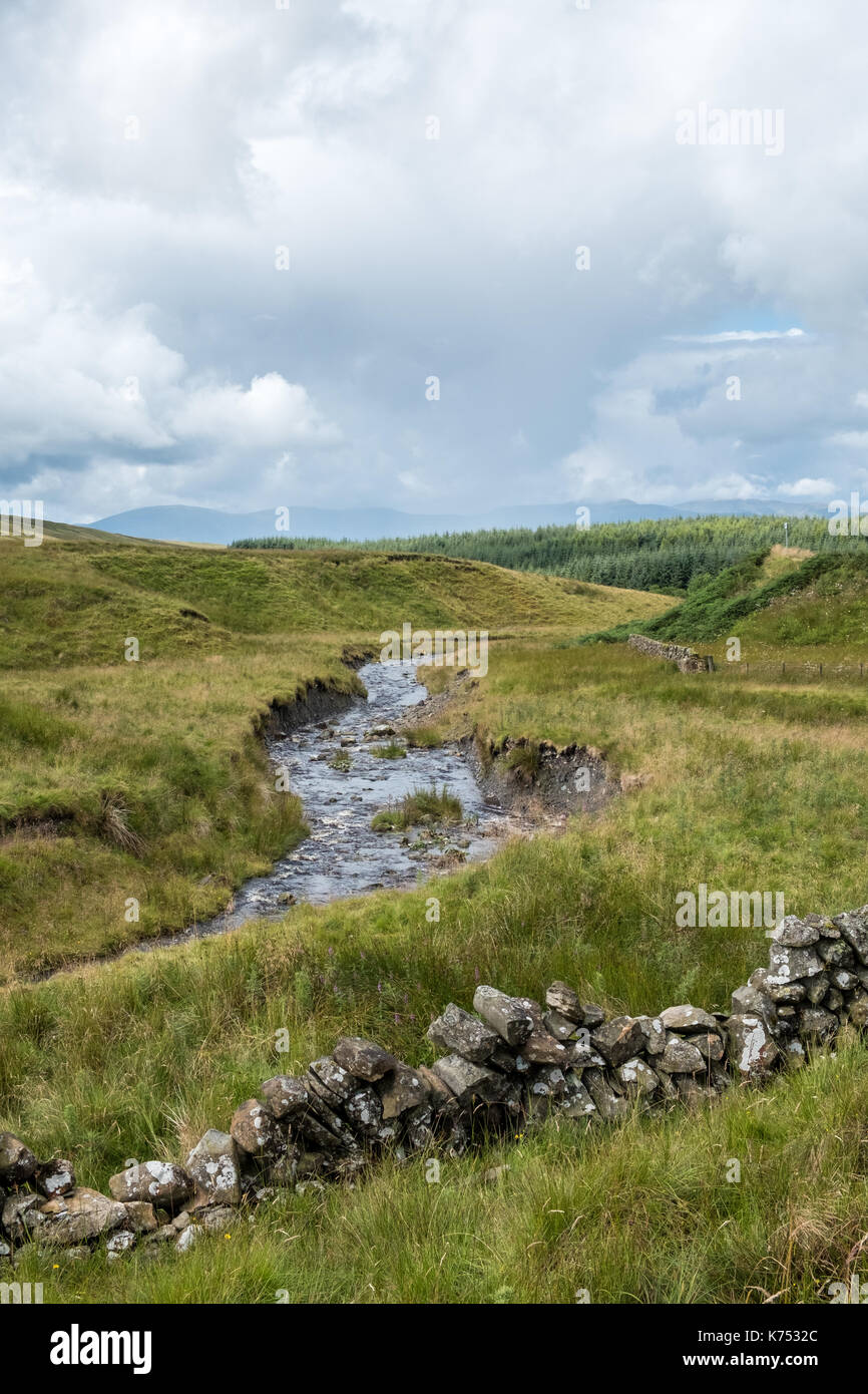 Galloway Forest Park avec un ciel dramatique Banque D'Images