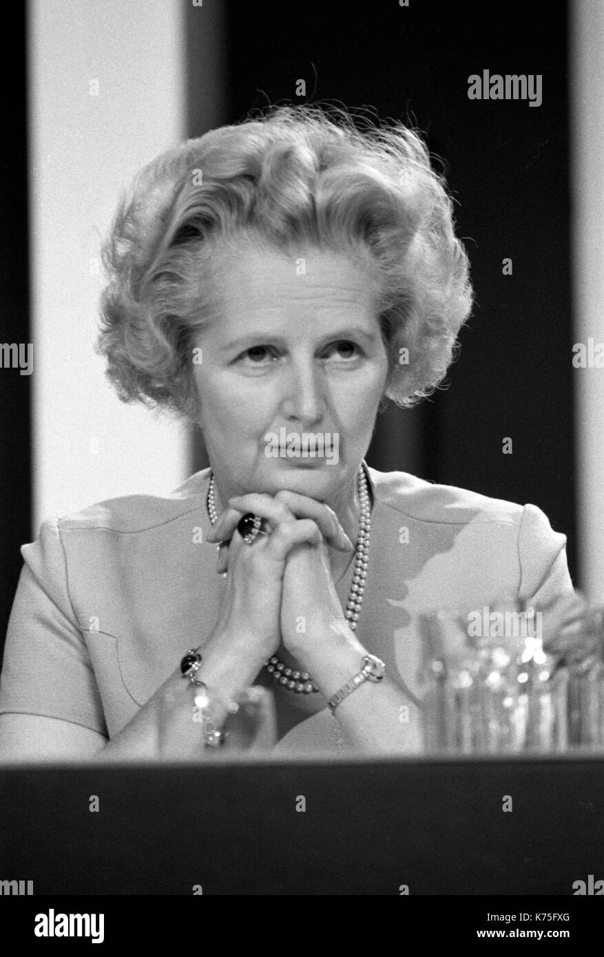 Portrait de Mme Margaret Thatcher 1973 Conservative Party Conference Blackpool Winter Gardens années 1970 Lancashire Angleterre octobre 1973. ROYAUME-UNI HOMER SYKES Banque D'Images