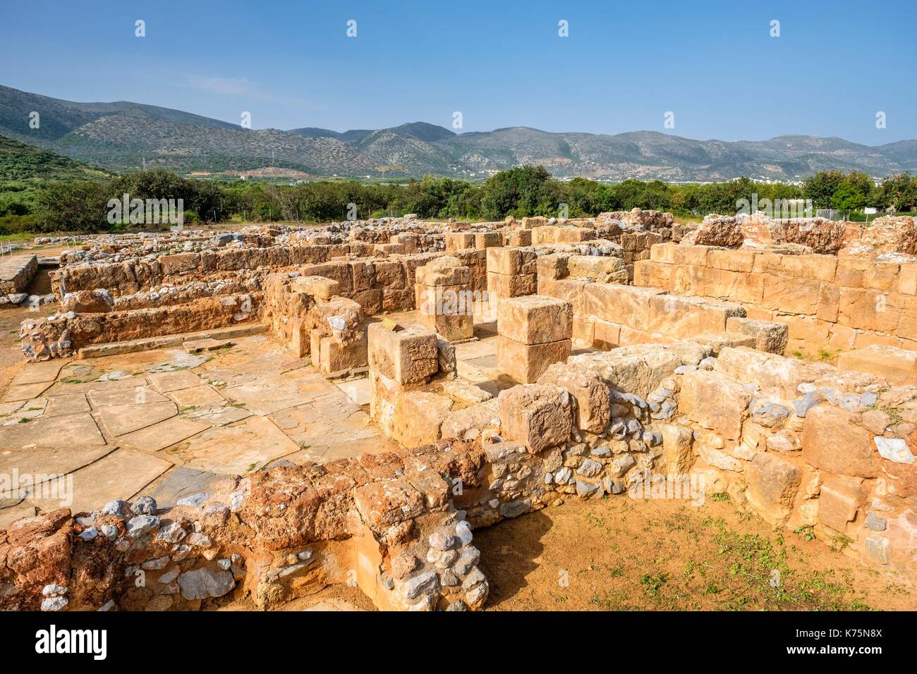 La Grèce, la Crète, Héraklion, district de Malia, site archéologique du palais minoen de Malia Banque D'Images