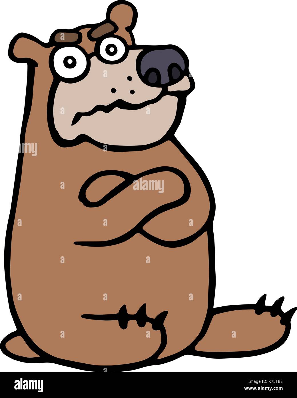 L'ours en colère cartoon. vector illustration des personnages.. Illustration de Vecteur