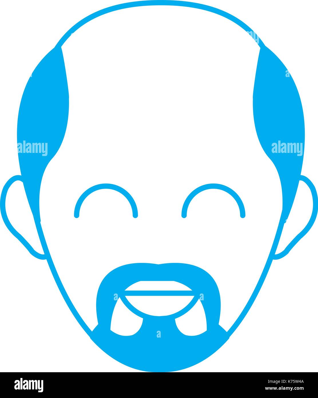 Man smiling cartoon vector icône illustration graphic design Illustration de Vecteur