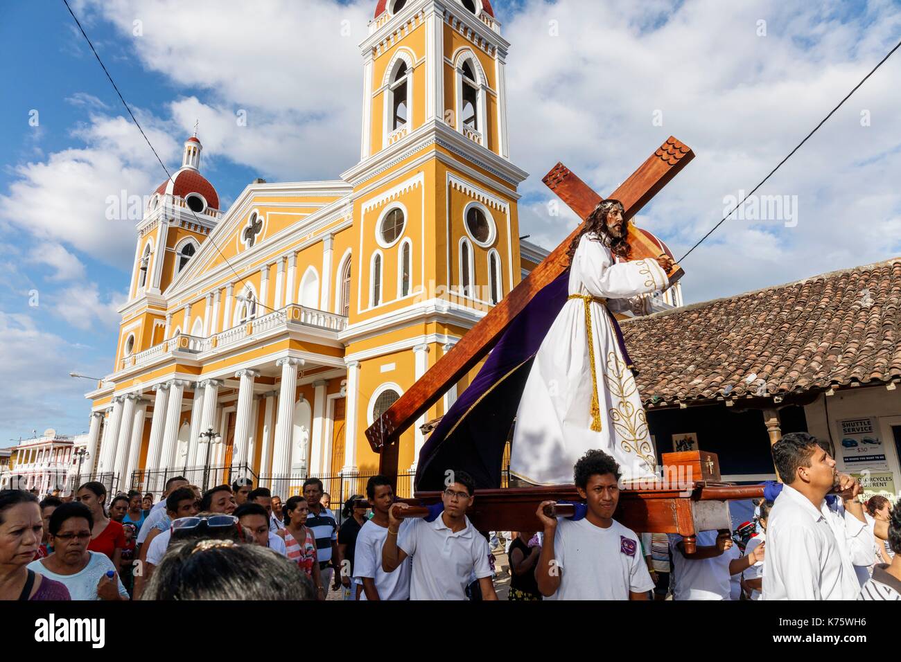 Nicaragua, province de Grenade, Grenade, procession de la cathédrale Banque D'Images