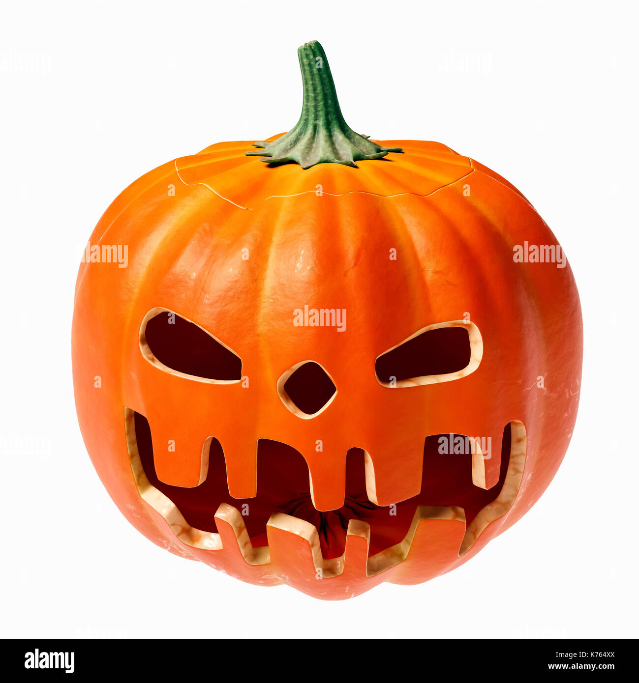 Spooky Halloween citrouille découper visage Banque D'Images