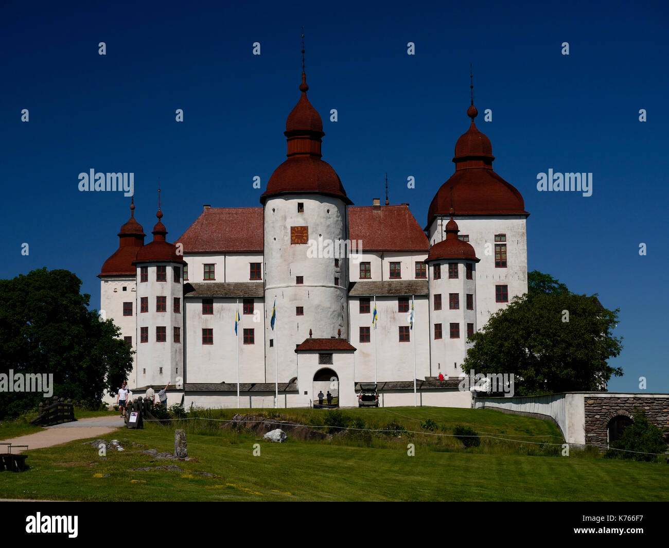 Château de Läckö, à l'extérieur de Lidköping, en Suède. Banque D'Images