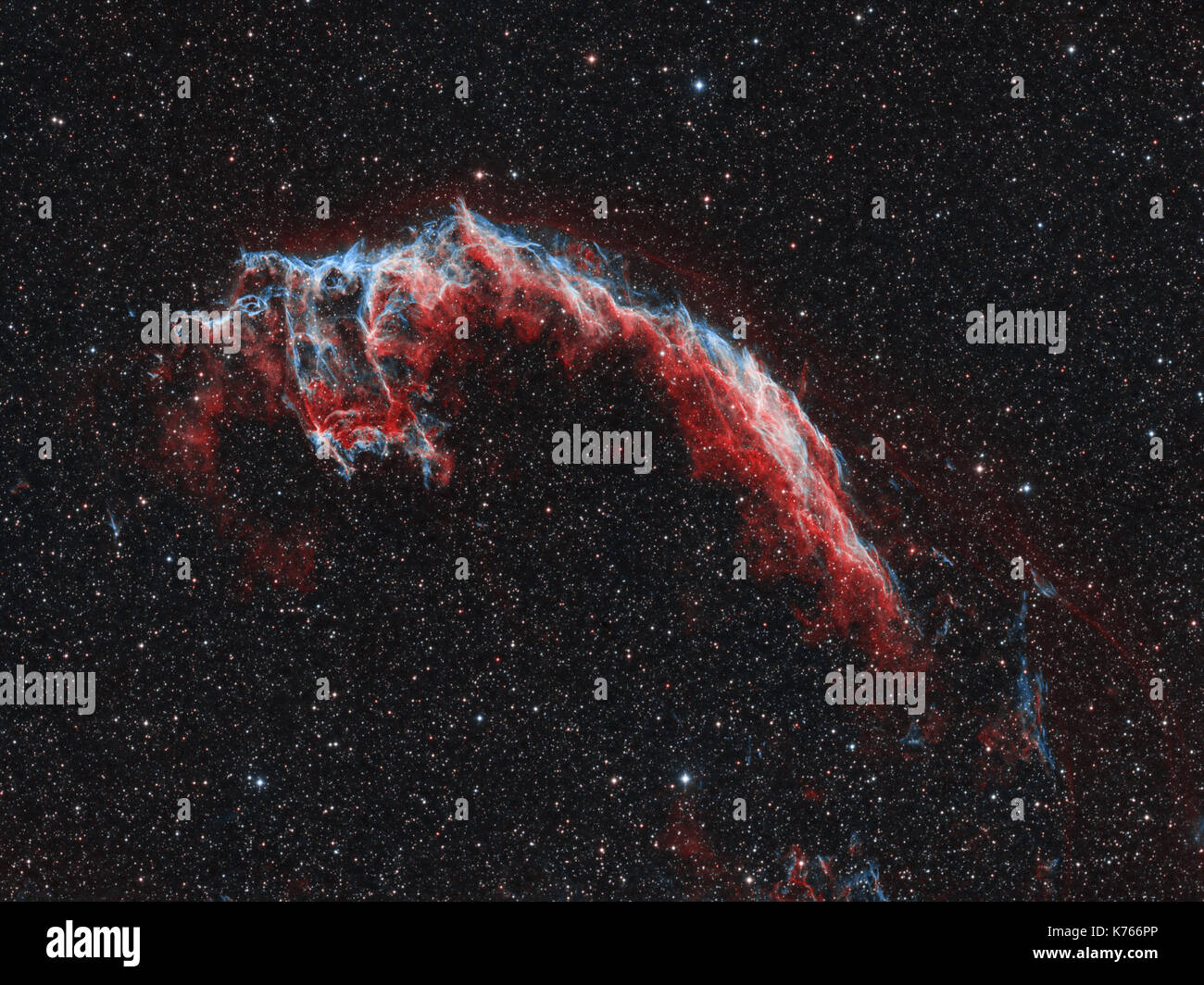 Voile de l'Est - une nébuleuse de la constellation de la supernova de Cygnus Banque D'Images