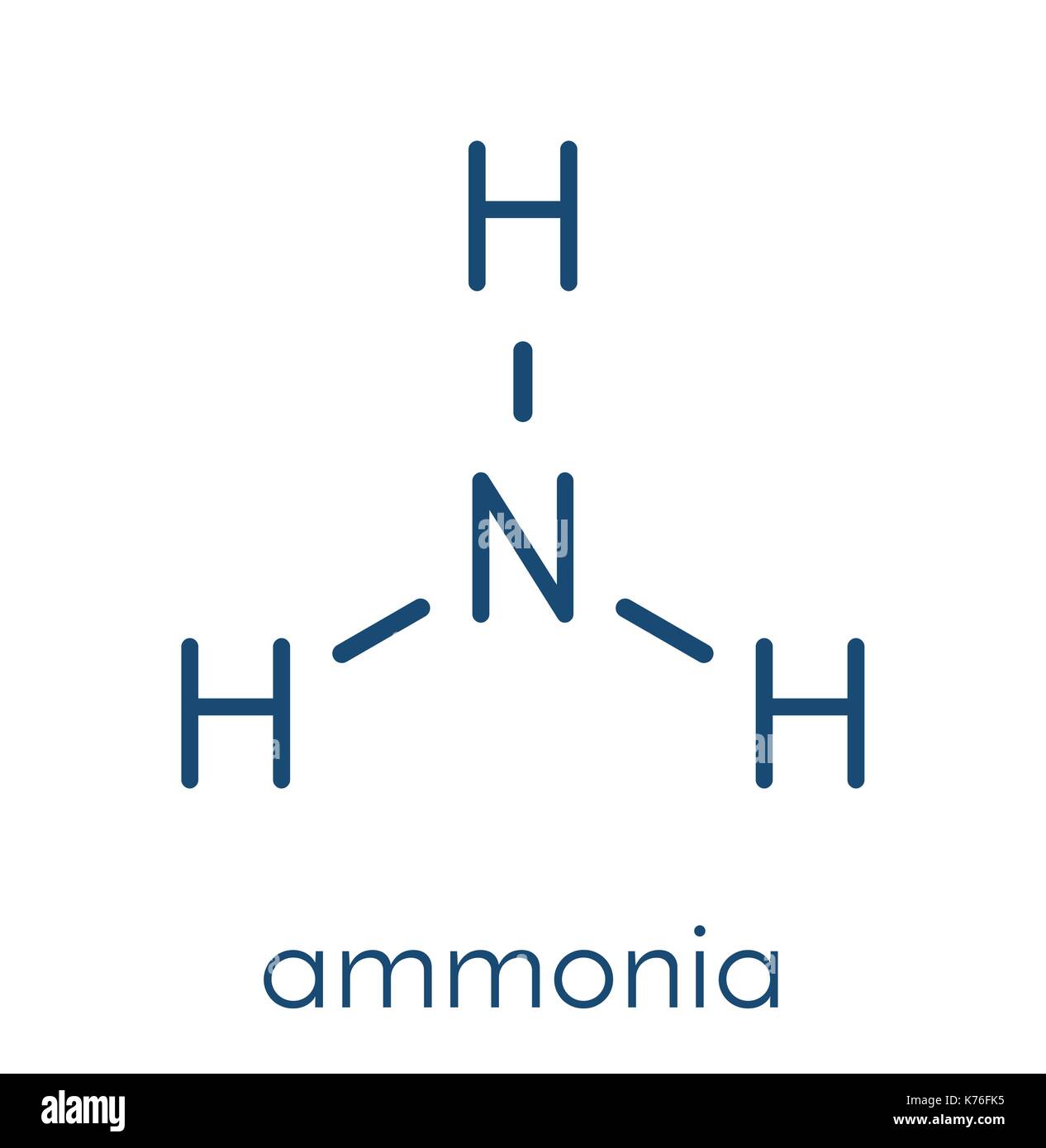 L'ammoniac (NH3) molécule. formule topologique. Illustration de Vecteur