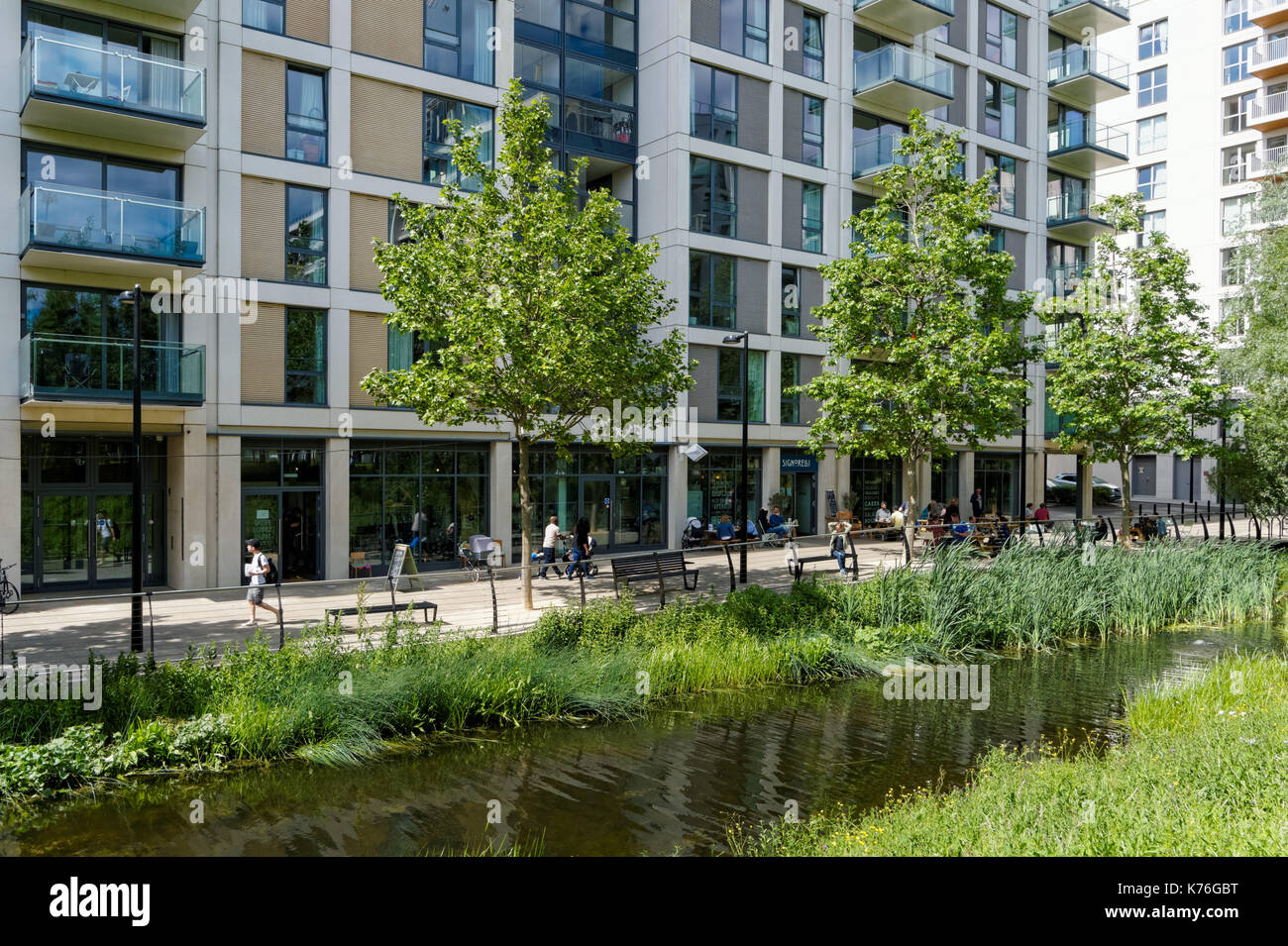 Village de l'est développement de Londres à Stratford, Londres Angleterre Royaume-Uni UK Banque D'Images