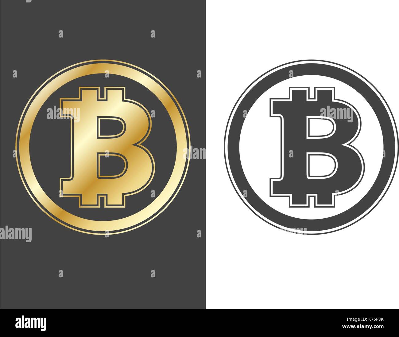 Devise crypto symboles bitcoin Illustration de Vecteur