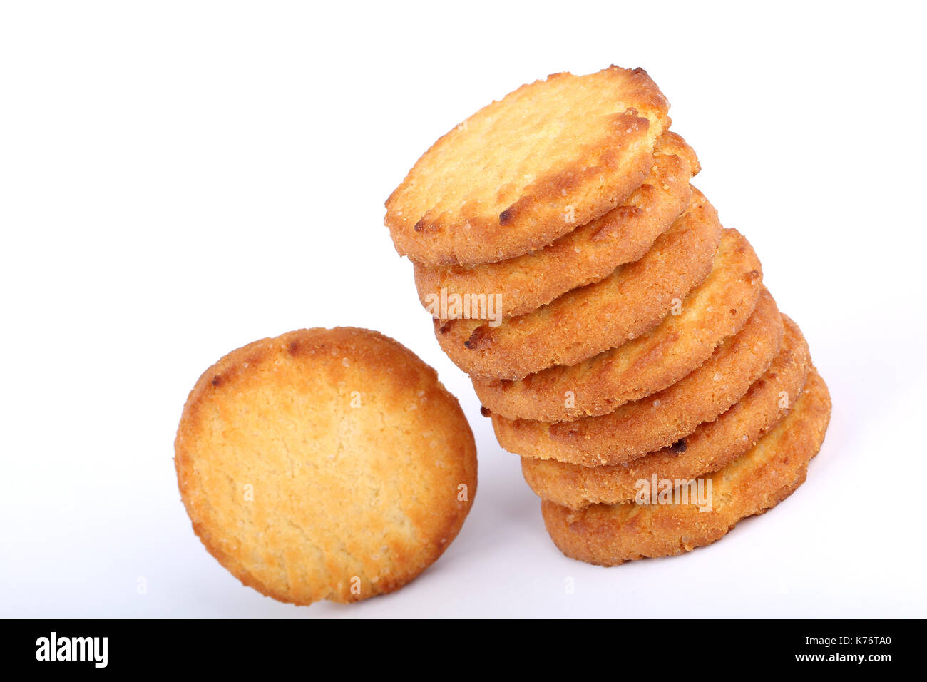 Biscuits on white Banque D'Images