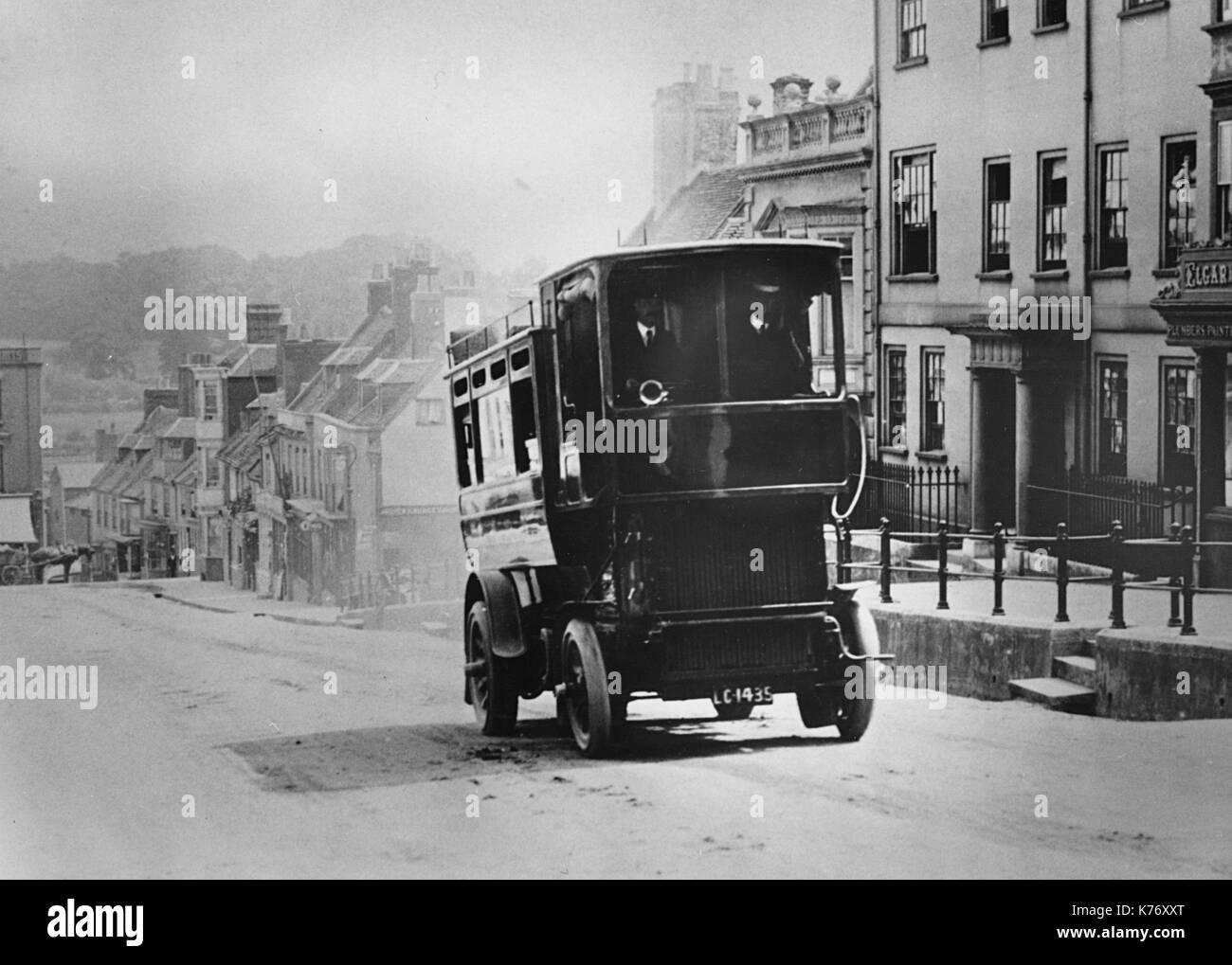Clarkson bus souches à Lymington 1905 Banque D'Images