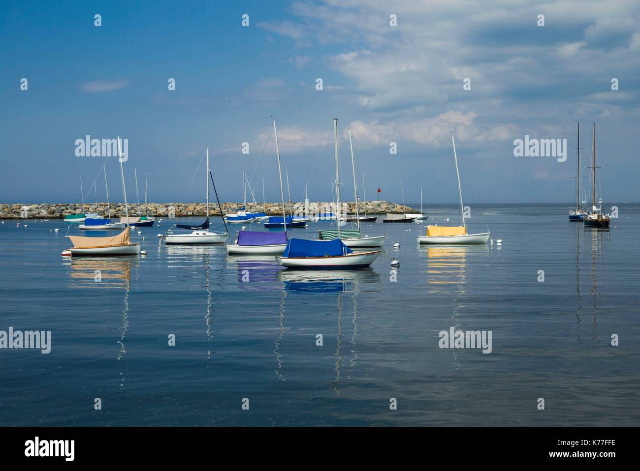 United States, Massachusetts, Cape Ann, Rockport, Rockport Harbor, bateaux Banque D'Images