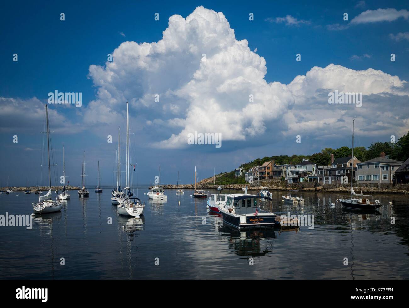 United States, Massachusetts, Cape Ann, Rockport, Rockport Harbor, bateaux Banque D'Images