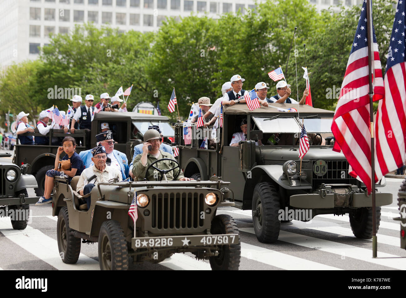 29 mai 2017, Washington, DC USA : anciens combattants de la guerre de Corée dans National Memorial Day Parade Banque D'Images
