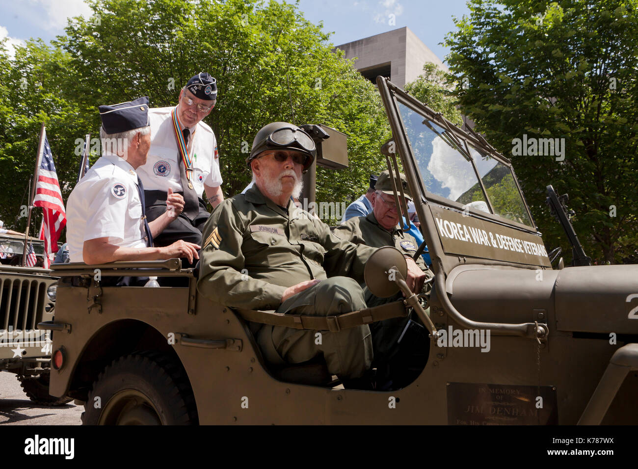 29 mai 2017, Washington, DC USA : anciens combattants de la guerre de Corée dans National Memorial Day Parade Banque D'Images