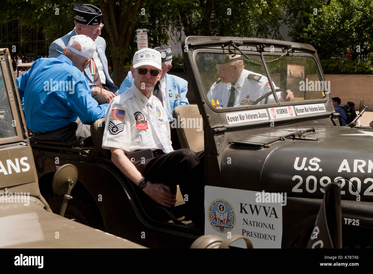 29 mai 2017, Washington, DC USA : anciens combattants de la guerre de Corée dans National Memorial Day Parade Banque D'Images