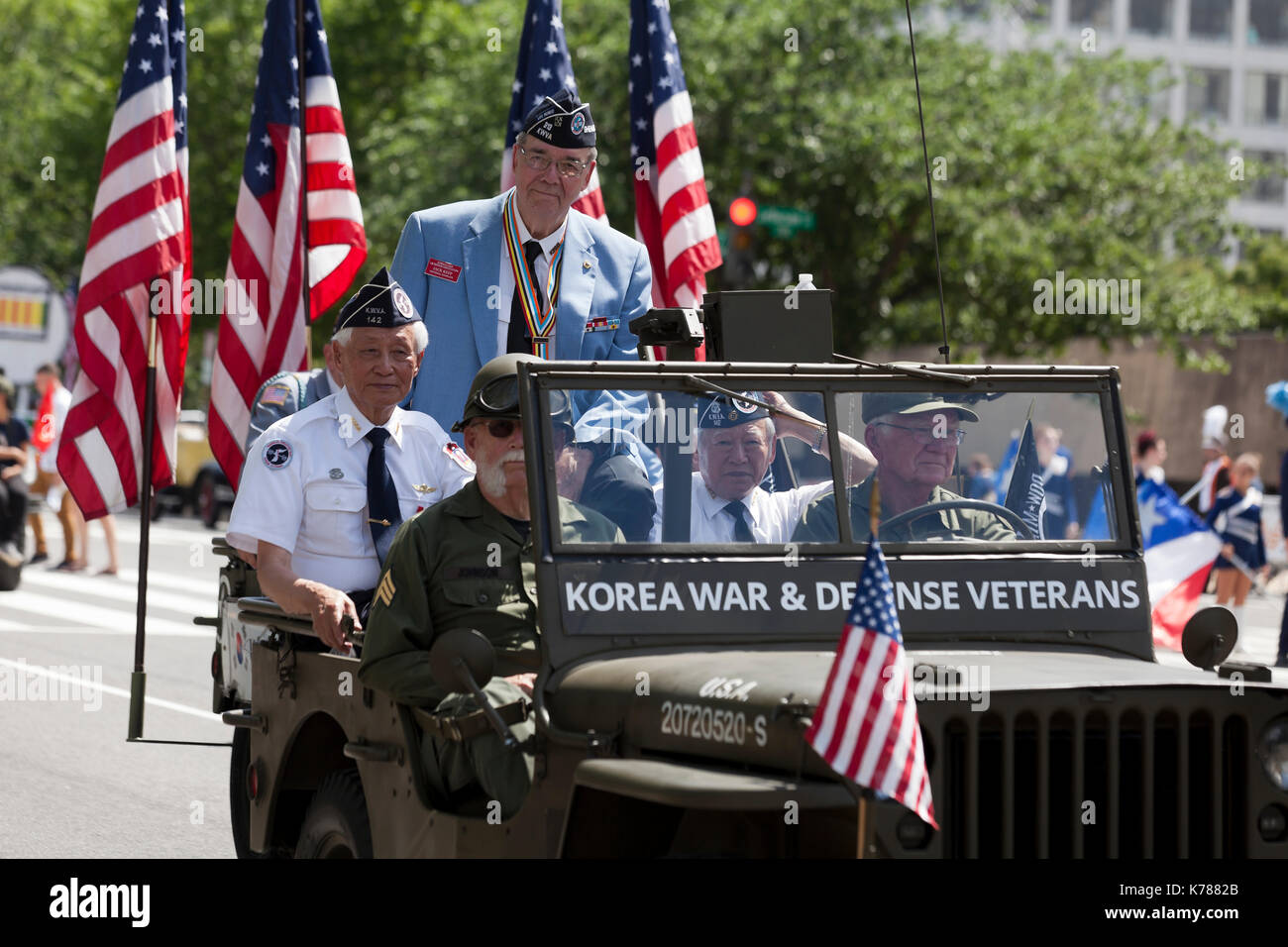 29 mai 2017, Washington, DC USA : anciens combattants de la guerre de Corée dans National Memorial Day Parade Banque D'Images