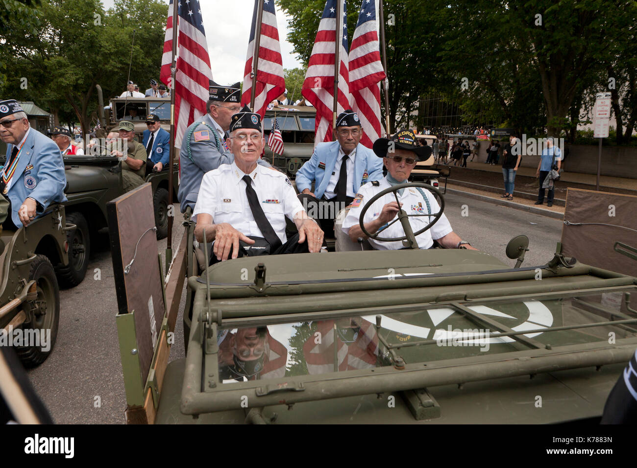 29 mai 2017, Washington, DC USA : anciens combattants de la guerre de Corée dans National Memorial Day Parade Banque D'Images