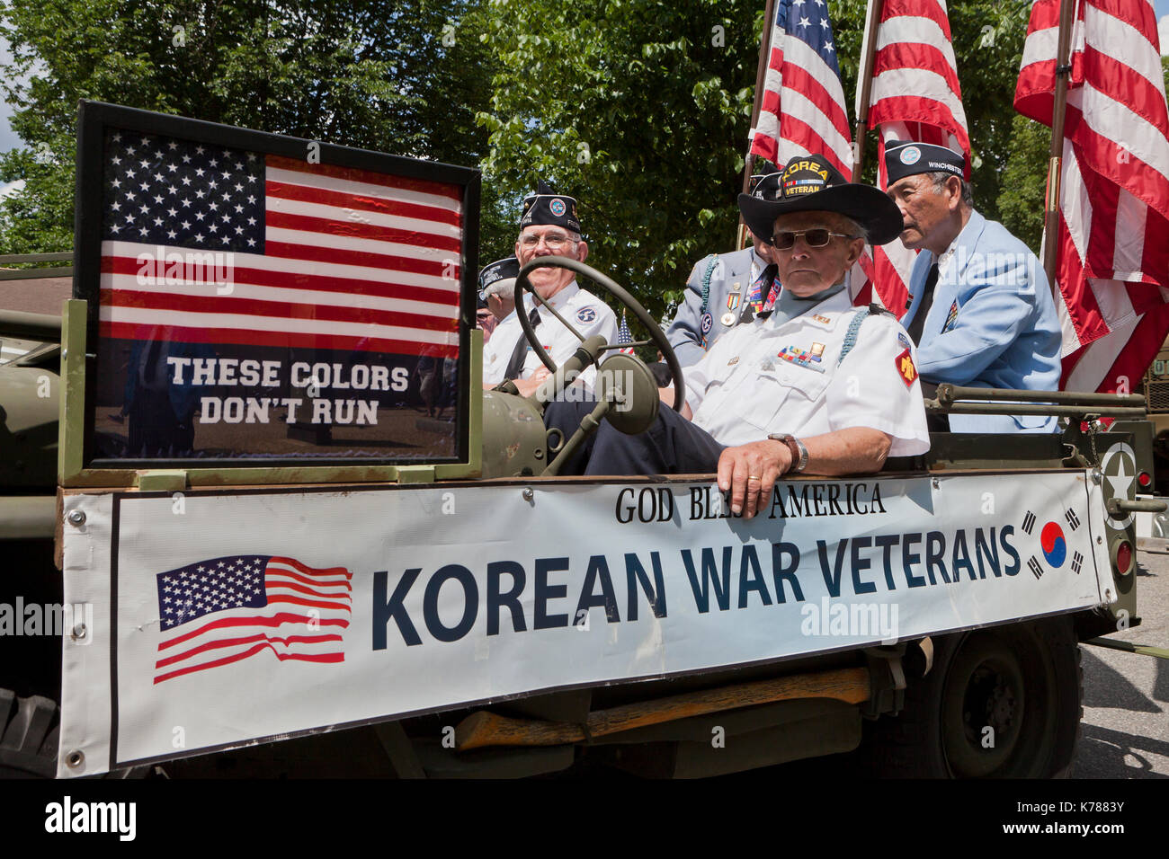 29 mai 2017, Washington, DC USA : anciens combattants de la guerre de Corée dans National Memorial Day Parade Banque D'Images