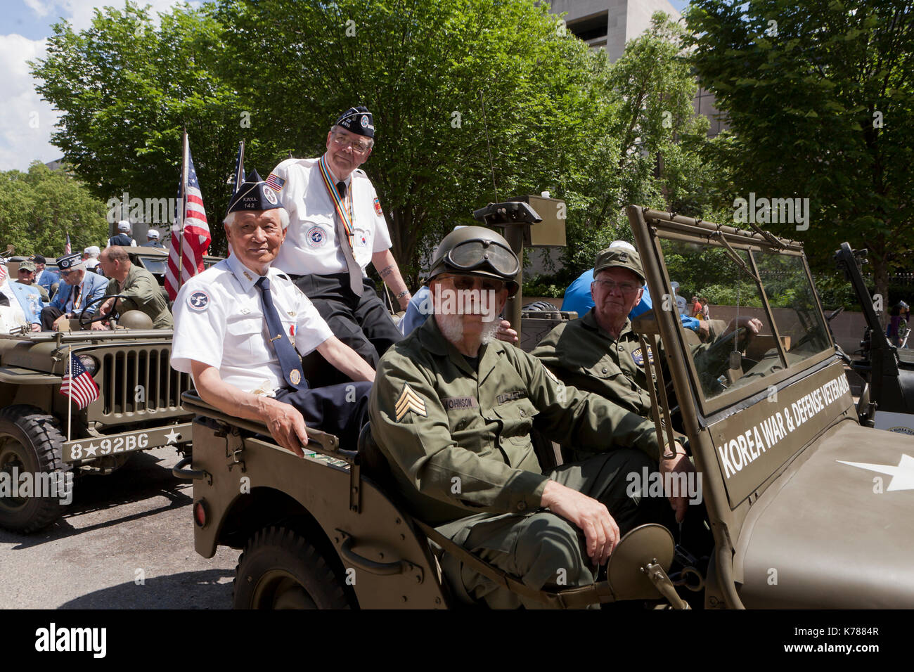 29 mai 2017, Washington, DC USA : anciens combattants de la guerre de Corée dans National Memorial Day Parade Banque D'Images
